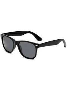 2pcs Fashion Rivet Reflective Unisex Polarized Retro Square Fashion Glasses