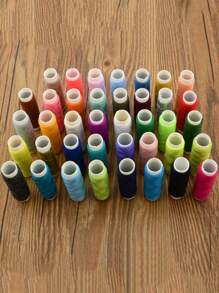 各种颜色的涤纶缝纫线，家用手工缝纫线