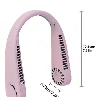 Ventilador de cuello halter sin aspas Ventilador de aire acondicionado portátil recargable USB Turbina silenciosa Mini ventilador pequeño sin aspas al aire libre, salida de aire envolvente tridimensional Enfriamiento en segundos, adecuado para cualquier ocasión