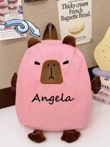 Custom Backpack, Custom Name, Casual And Versatile Cute Capybara Custom Backpack. Perfect For Boys And Girls, Freshmen, Great For Outdoor Activities, Back To School Travel, Birthday Gifts For Good Friends. Backpack