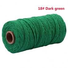 2 mm*100 m Corde de macramé, fil naturel épais, corde tressée synthétique filée au cœur, corde de macramé à 4 torons pour suspensions murales, accroches, DIY, décorations de la maison, emballages cadeaux