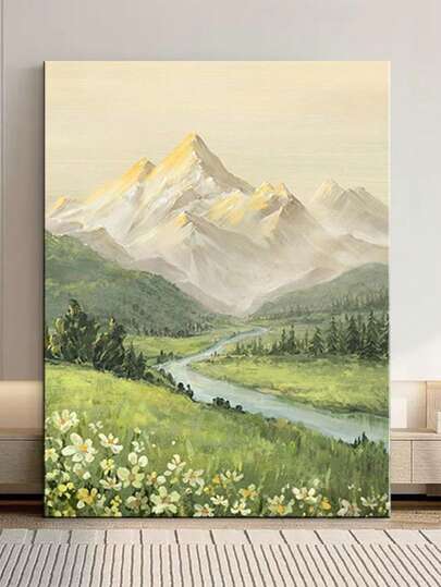1 Piece 40*50cm Sunshine Mountain Digital Oil Painting, DIY Acrylic Painting Kit, Ideal Gift For Friends And Family, Hand-Painted Coloring, A Surprising Gift