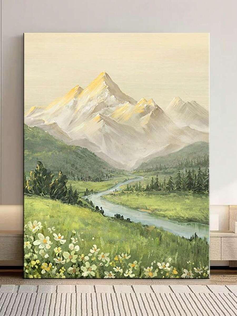 1 Piece 40*50cm Sunshine Mountain Digital Oil Painting, DIY Acrylic Painting Kit, Ideal Gift For Friends And Family, Hand-Painted Coloring, A Surprising Gift - Multicolor - View 1