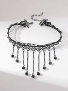 Elegant Glamorous Lace Necklace 1 Piece - Multicolor - View 2