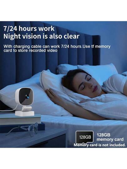 1pc APP Security Camera Indoor, 1080P Pet Camera, Mobile Phone APP, Foldable Home Baby Flexible Installation, Motion Detection, Two Way Audio, Night Vision. view 6