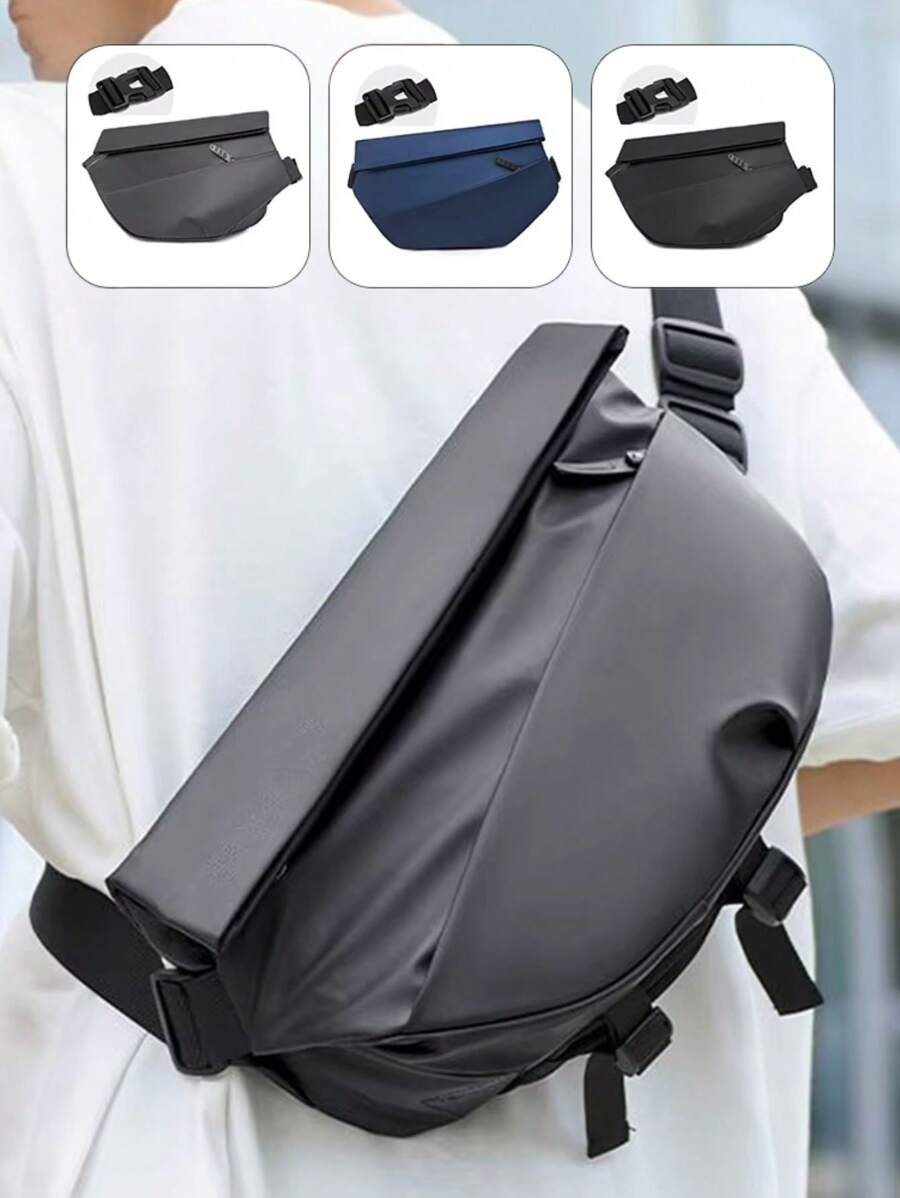 Unisex Waterproof Waist Bag Shoulder Bag - Fashion Casual Waterproof Chest And Back - 灰色 - 查看 1