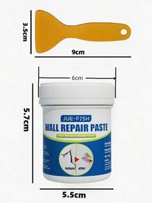 [Quick Repair] Multi-Functional Wall Repair Paste - Easily Repair Wall Cracks, Holes, Waterproof And Moisture-Proof, Wall Looks New!" Quick Repair: Easily Fill Wall Cracks, Nail Holes, Scratches And Other Defects, Dry Quickly, Save Time.