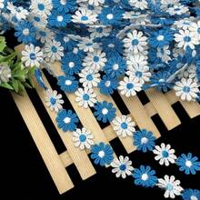 Colored Daisy Lace Edge - 1 Piece Polyester Embroidered Applique Ribbon For Sewing, Crafts And Garment Decoration, DIY Crafts, Party And Home Decor, Delicate, Patches, Decorative Ribbons, Sewing Accessories (1yard) - Multicolor - View 8