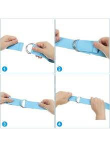 1 pièce Sangle de yoga/bande de résistance Pilates (Longueur: 182,5 cm), boucle en métal à double anneau en D réglable. Pour le yoga, le Pilates, la danse, l'entraînement en salle de gym, la bande d'étirement. Noir/rouge rose/rose/violet. Bande d'étirement pour le fitness, l'équilibre, l'ouverture des épaules. Accessoire de yoga, perte de poids, entraînement/fitness, sport, équipement de gym, équipement d'exercice, bandes de résistance, Pâques, cadeau pour les femmes, cadeaux pour la meilleure amie