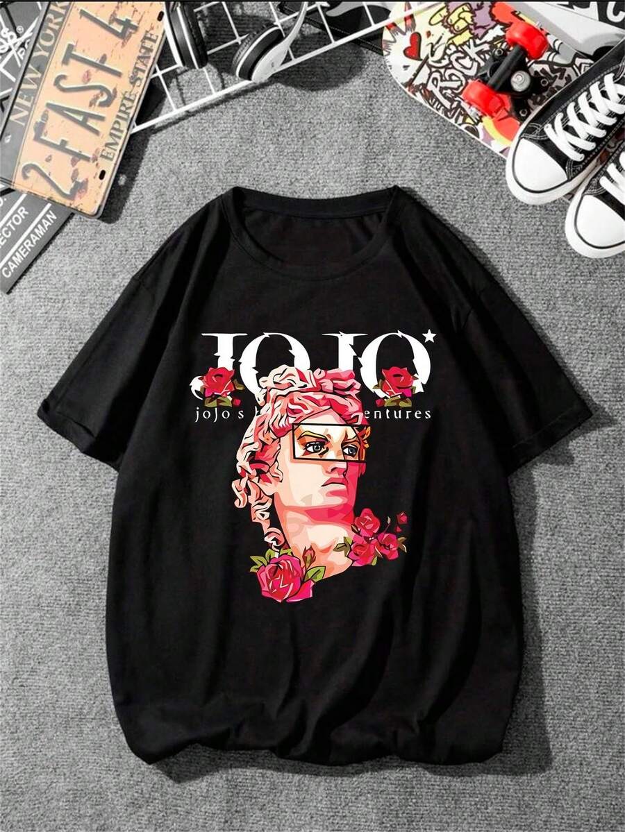 Pink Statue T-Shirt Unisex 100% Cotton Streetwear New Release Shipping Various Colors!! - màu đen - Xem 1