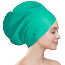 Long Hair Swim Cap - Swimming Caps For Women Men - Extra Large Swim Caps - Waterproof Silicone Swim Cap - Dreadlocks Braids Afro Hair Extensions Weaves, Beach Essentials, Beach Accessories, Pool Float - Multicolor - View 19