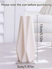 1/2/3pcs 4-6 Inch Mini Plastic Flower Vases, Home Living Room Dining Table Floral Decor Vase (Suitable For Dried Flowers), Home Decoration Room Decor Glass Vase - White - View 9