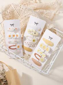 bilicaca Set di 5 fermagli per capelli colorati per bambini, accessori per capelli dal design carino, adatti per uso quotidiano e per i viaggi