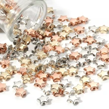 100pcs CCB Plastic Star Beads, Silver Color, Loose Spacer Beads For Jewelry Making, Accessories DIY