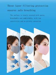 50 Stück/10/5/1 Stück einstellbare gestrickte Masken für Erwachsene Männer und Frauen, Eisbaumwolle Sonnenschutz und staubdichte, warme Masken, können mit Wasser gewaschen werden, um Smog zu verhindern, Weihnachtsgeschenk