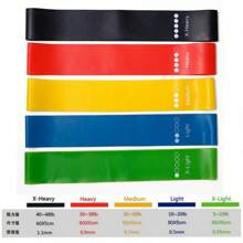5Pcs/Set Yoga Resistance Rubber Bands Bodybuilding Elastic Bands Pilates Exercis-2025