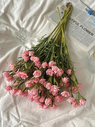 1 件/3 件玫瑰仿真花人造花家居装饰、客厅卧室装饰花、植物、秋季装饰、房间、书桌、花园装饰、房间装饰用品、情人节、礼物