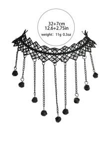 Elegant Glamorous Lace Necklace 1 Piece - Multicolor - View 4