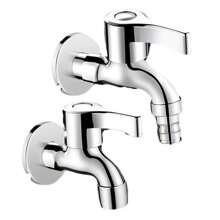 1PC/2pcs All Copper Washing Machine Faucet, Household Extended Extra Thick Quick Opening Faucet