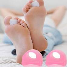 Separadores de dedos de los pies de silicona blanca y rosa, 2/4/6/8/10 piezas, divisor de dedos suave, resistente al agua y duradero, adecuado para deportes y cuidado diario de los pies, protector y funda para los dedos - Multicolor - Ver 3