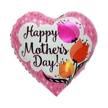 5 件铝箔心形气球，母亲节生日派对装饰品 - 查看 5