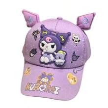 Sanrio 1 Stück Sanrio Cool Kuromi Hut, neuer süßer Cartoon-Charakter Baseball Cap, verstellbarer Sonnenhut für Damen, Sonnenschutz Hut, Baseball Mütze, UV-Schutz, maschinenwaschbar, Marke: Sanrio