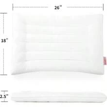 HOMBYS Almohada ultra plana para dormir, almohada para dormir de espalda, Soport-2025