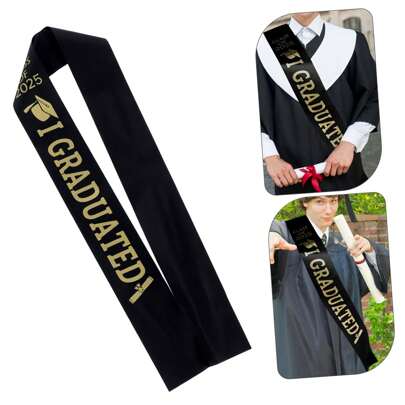 1pc Class Of 2025 Sash, Senior Sash 2025 Graduation Sash Finally Graduated Cheerleader Party Decorations