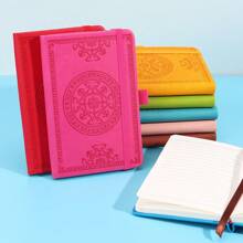 Carnet de notes portable de style rétro format A6, mini bloc-notes minimaliste de poche, pages intérieures à grille blanche, petit journal intime, cahier de croquis, cadeau de récompense pour étudiant, 8 options de couleurs, fournitures scolaires, rentrée des classes