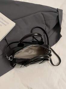 Women's Bag, High-Quality Shoulder Bag, 2025 Fashionable Crossbody Bag, Simple Small Square Bag+Hanging Decoration