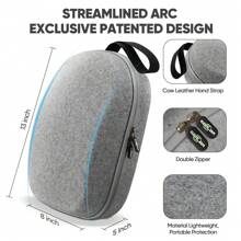 Hard Carrying Case Compatible With Meta Quest 3S/Quest 3/Oculus Quest 2, Lightweight And Fixed Protection For VR Headset Controller And Official Head Strap Accessories, Travel And Storage - Grey - View 3