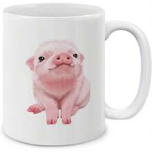 MUGBREW Baby Pig With Feets Out Ceramic Coffee Mug Tea Cup, 11 OZ11oz Ceramic Coffee Mug - Mother's Day, Birthday,Father's Day Gift, Easter Day Gift Idea For Dad Mom Friends Girlfriend Boyfriend - 幼稚園小豬豬 - 查看 1