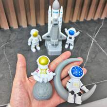 火箭玩具套装,带发射功能,航天火箭发射台和空间站模型,儿童玩具航天器,火箭,飞机,宇宙飞船,男孩生日/新年礼物 - 白色 - 查看 6
