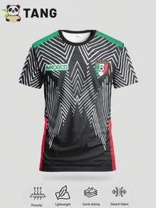 Mexiko Herren Fußball Trikot, bequemes Fußball Shirt für Fußballspiele, Sportmannschaft, Kurzarm Sportbekleidung