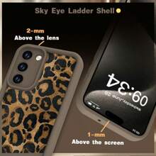 Funda protectora compatible con Samsung S25, S25 Plus, S24, S23, S22, S21 Ultra, S23, S21, S20FE, S21, S22, S23, S24, S25 Plus / A33 5G, A53 5G, A02, A03, de estampado de leopardo o guepardo simple, a prueba de golpes, con cobertura total, resistente al agua, a caídas y a arañazos, de color marrón