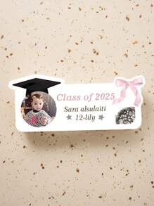 1pc Customized Acrylic Name & Photo Badge, Personalized Student Chest Badge, 2025 Graduation Gift Brooch Back To School,Customized Kids Growth Souvenirs,Easy Comfort,Kids,Urban Gala,Modern,Colorful,Cute - Badge - View 9
