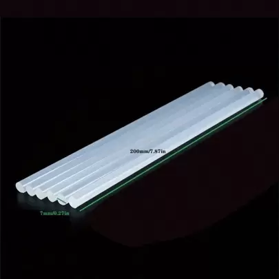 100pcs Mini Ultra-Clear Hot Melt Glue Sticks, 0.27" X 7.87" Smooth Transparent Adhesive, Odorless, Sturdy, Suitable For Most Glue Guns, DIY, Crafts, Woodworking, Plastic, Tool Parts