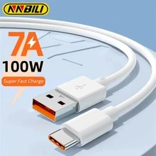 Cable USB Tipo C NNBILI 7A 100W de carga súper rápida, compatible con Huawei Mate 40 30, compatible con Xiaomi, compatible con Samsung, cable de carga rápida USB, cable de datos, regalo para viajes, cumpleaños/Pascua/niño/novia/abuela - Tipo C - Ver 1