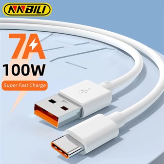 NNBILI 7A 100W Typ C USB-kabel Supersnabb laddningskabel Kompatibel med Mate 40 30 Kompatibel med Kompatibel med Kompatibel med Snabbladdnings-USB-laddare Datakabel Present till resor Födelsedag/Påsk/Pojke/Flickvänner Nan