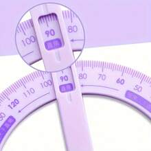 1 pièce Rapporteur rotatif à 360 degrés de dessin animé, outil d'aide à l'enseignement des mathématiques pour la division des angles, le dessin géométrique et la mesure des angles - Multicolore - Voir 7