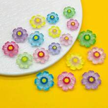 DIY 发夹 - 20 件透明发夹 + 1 件樱花粉色凝胶霜（含裱花嘴）+ 20 件 3D 水晶花或小熊贴纸（随机设计）组合套装