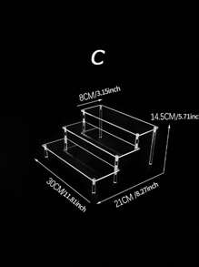 1 pièce Présentoir de gâteau/bureau transparent en acrylique, support de rangement polyvalent pour figurines d'action, parfums, cosmétiques, gâteaux et ornements