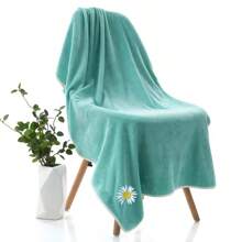 1pc Daisy Print Super Soft Fiber 400g Thick Highly Absorbent Bath Towel, Wholesale Adult Home/Beach Use Home Bathroom Decor Fall Decor Back To School For Beauty Salon Home Bathroom Shower Towels For Beauty Salon, Hotel Sports,Home Essentials, Towel, Skin Care Bath Towel Sheet - Multicolor - View 6