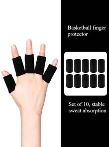 4pcs/10pcs Finger Protectors, Made Of Polyester Fiber, Anti-Scratch, Zipper Closure, Handwash, Protect Fingers For Basketball, Volleyball And Outdoor Sports - Multicolor - View 9