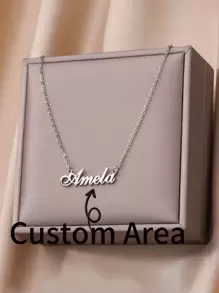 Private Custom Name Necklace, Custom Name Necklace, Girls' Fashion Personalized Necklace, Jewelry Bridesmaid Gifts, Jewelry Accessories,Back To School Fashion - Multicolor - View 1