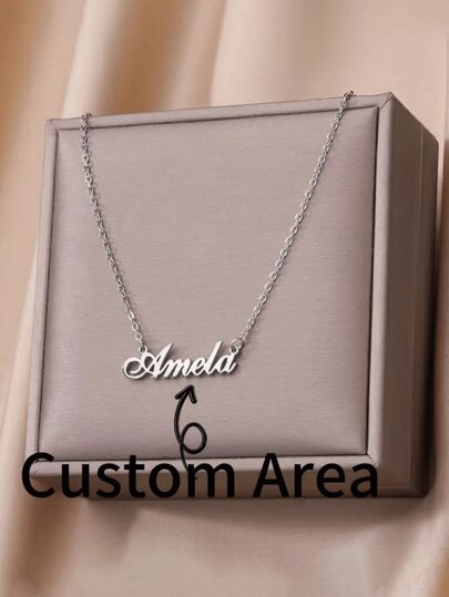 Private Custom Name Necklace, Custom Name Necklace, Girls' Fashion Personalized Necklace, Jewelry Bridesmaid Gifts, Jewelry Accessories,Back To School Fashion