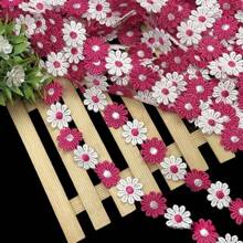 Colored Daisy Lace Edge - 1 Piece Polyester Embroidered Applique Ribbon For Sewing, Crafts And Garment Decoration, DIY Crafts, Party And Home Decor, Delicate, Patches, Decorative Ribbons, Sewing Accessories (1yard) - Multicolor - View 11