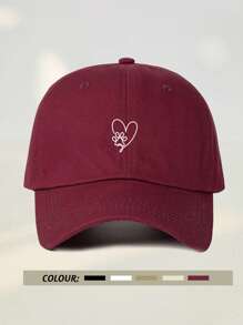 1pc Women's Adjustable Baseball Cap With Heart & Dog Paw Prints, Multi-Color Options, Comfortable Breathable Sunshade Hat For Outdoor Sports, Suitable For Daily Commute - Multicolor - View 11