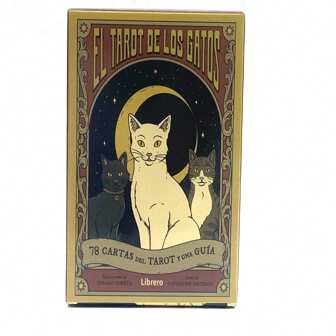 1 套 78 张西班牙语“猫统治地球”塔罗牌，EL TAROT DE LOS GATOS，派对占卜游戏，生日礼物