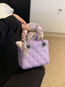 New Fashionable Embroidered Silk Scarf Handbag, Crossbody Mini Shoulder Square Bag